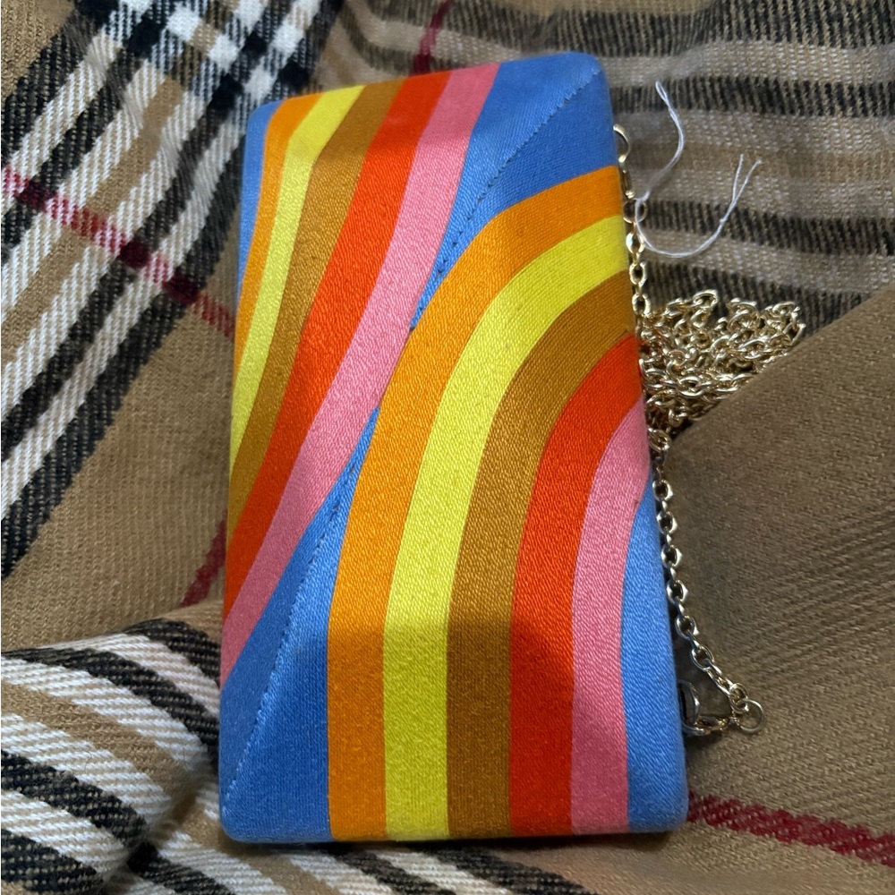 Beatriz Colorful Striped Clutch luxury and Timeless